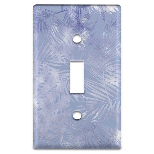 Metal Light Switch Plate Cover Purple Metallic Ferns Decorative Light Switchplate Cover, Other Sizes Available, Home Decor, Lighting