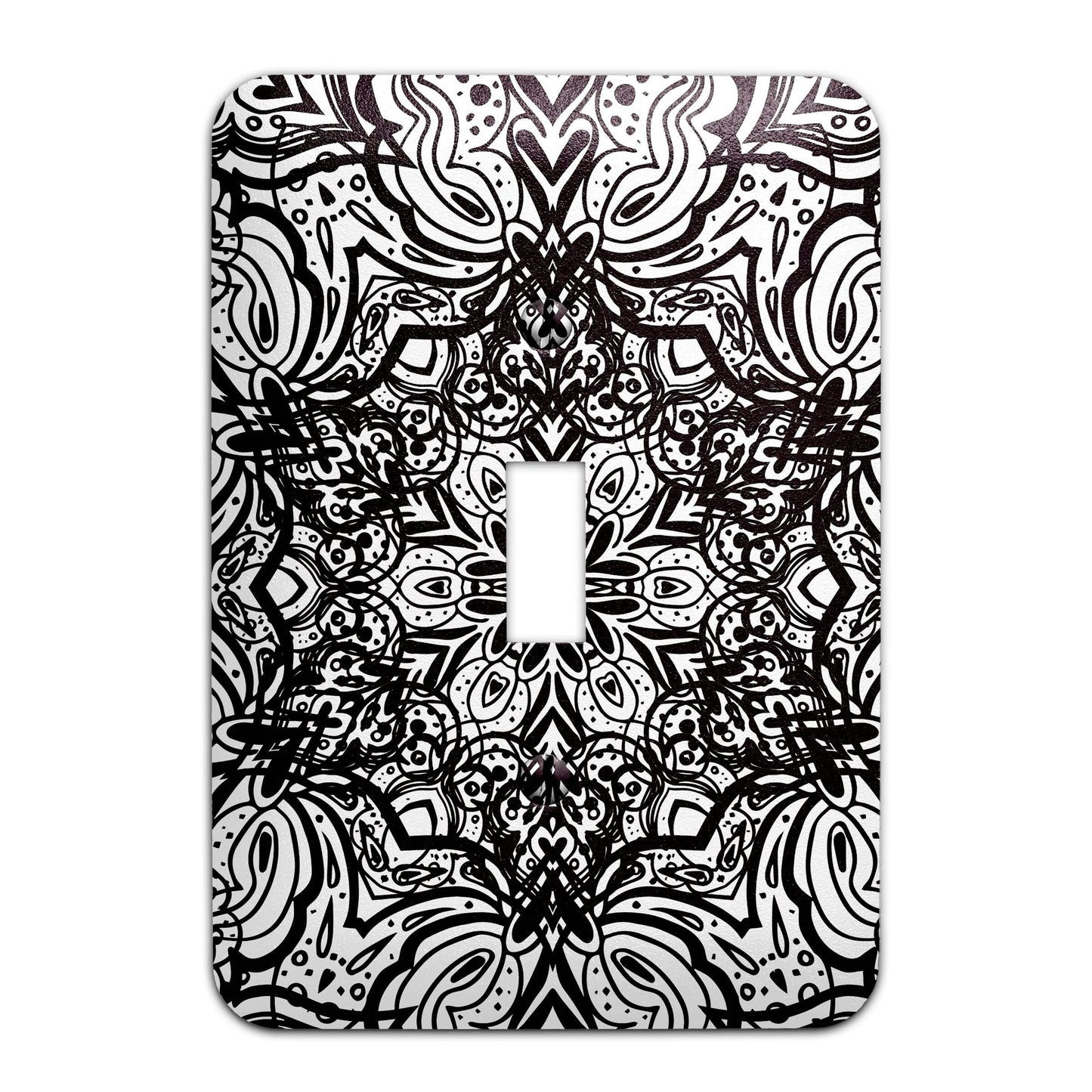 Metal Switchplate Cover Geometric Mandala Pattern Decorative Light Switchplate Cover, Other Sizes Available, Home Decor, Lighting