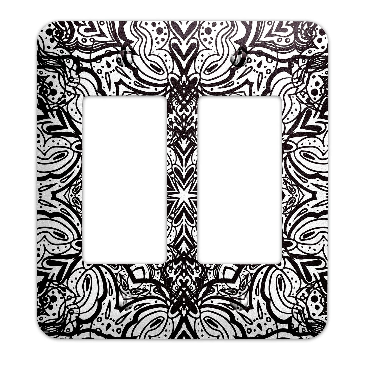 Metal Switchplate Cover Geometric Mandala Pattern Decorative Light Switchplate Cover, Other Sizes Available, Home Decor, Lighting