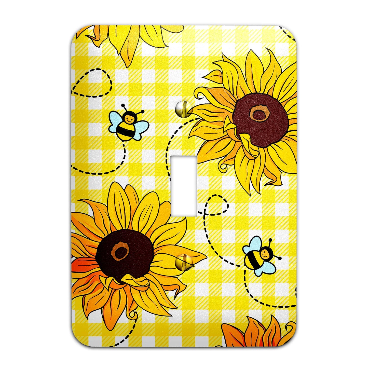Sunflowers and Bees Decorative Light Switchplate Cover, Other Sizes Available, Home Decor, Lighting