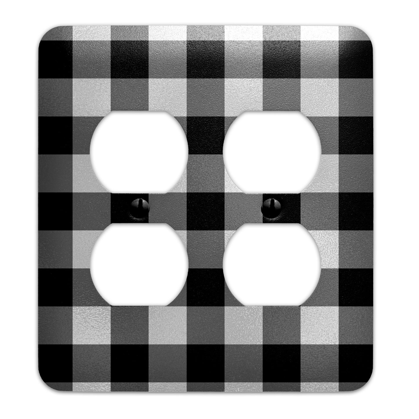 Decorative Light Switchplate Cover - Black and White Check Plaid - Other Sizes Available, Home Decor, Lighting