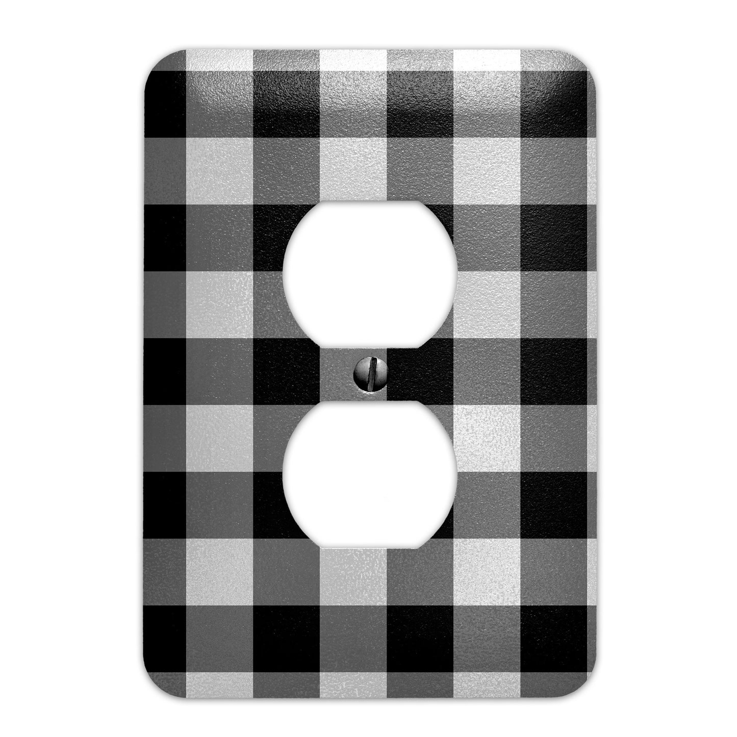 Decorative Light Switchplate Cover - Black and White Check Plaid - Other Sizes Available, Home Decor, Lighting