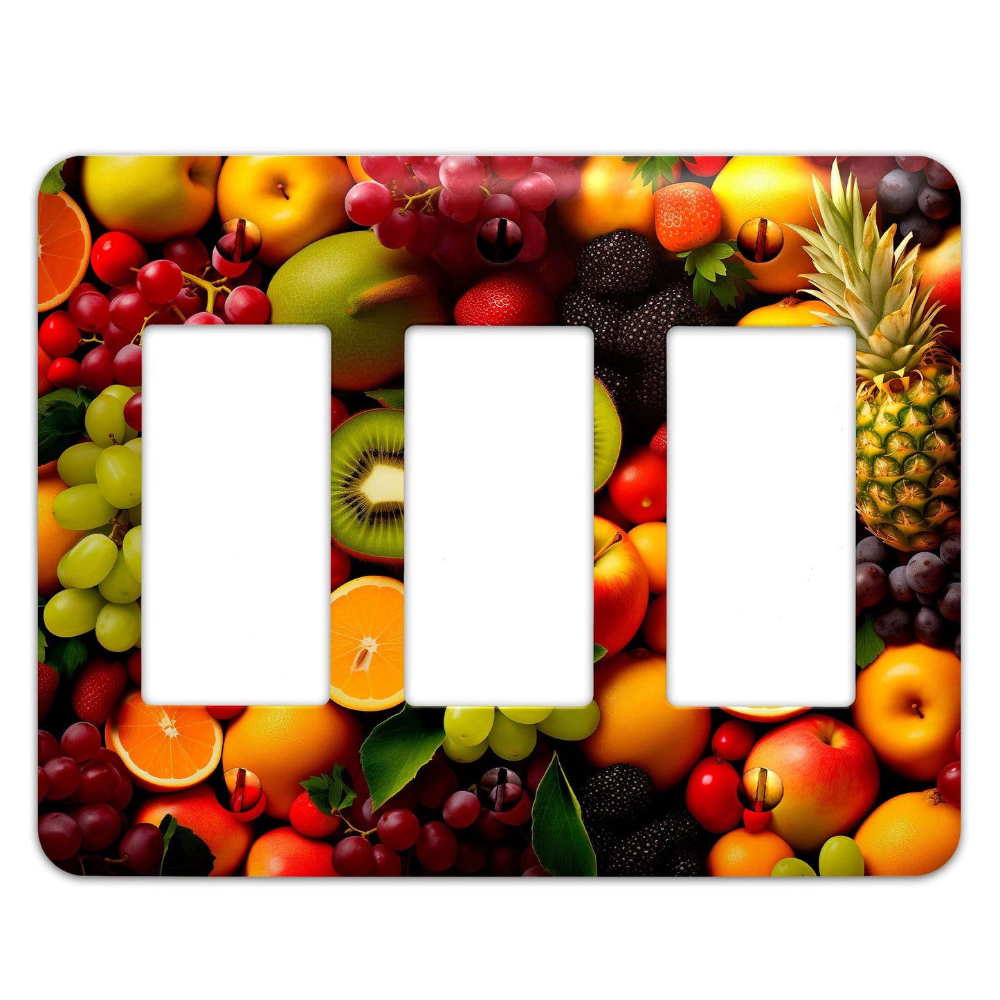 Metal Decorative Light Switch Plate Cover - Lots of Fruit - Other Sizes Available #4774