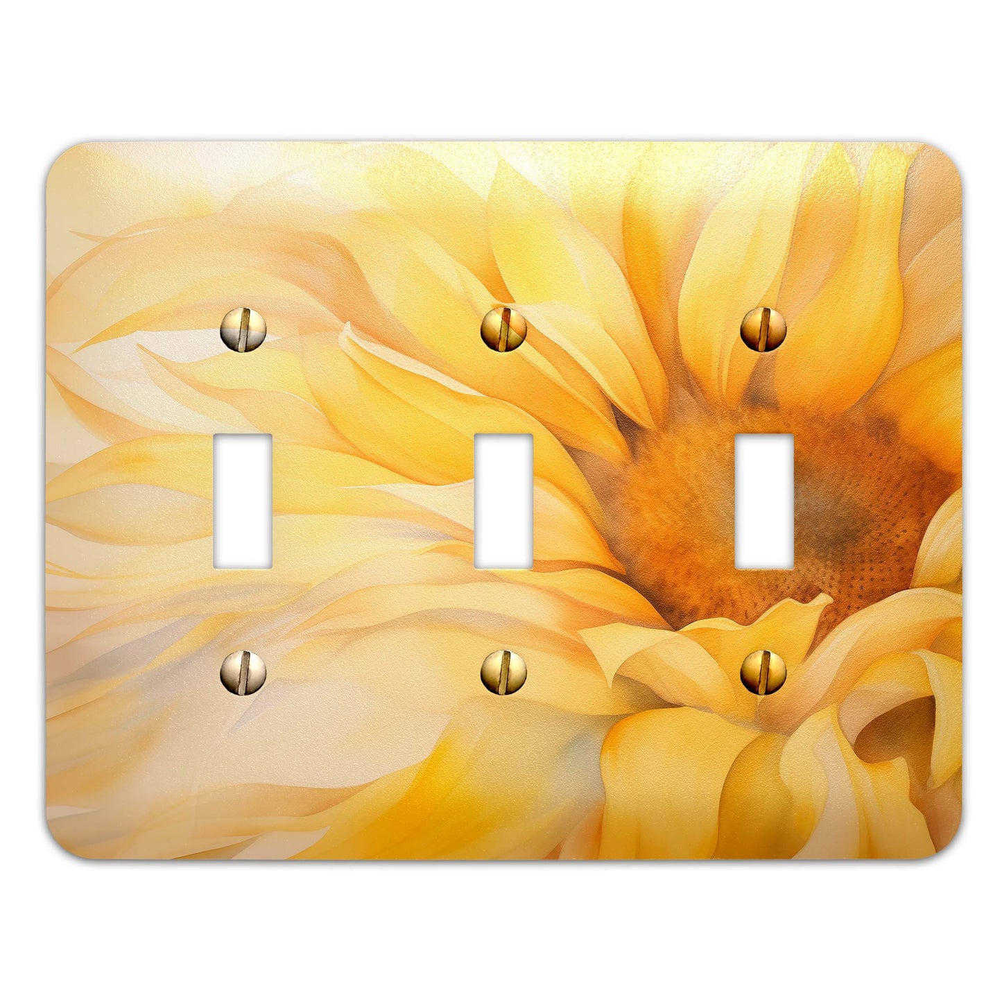 Metal Decorative Light Switch Plate Cover - Watercolor Sunflower Switch Cover- Other Sizes Available #4786