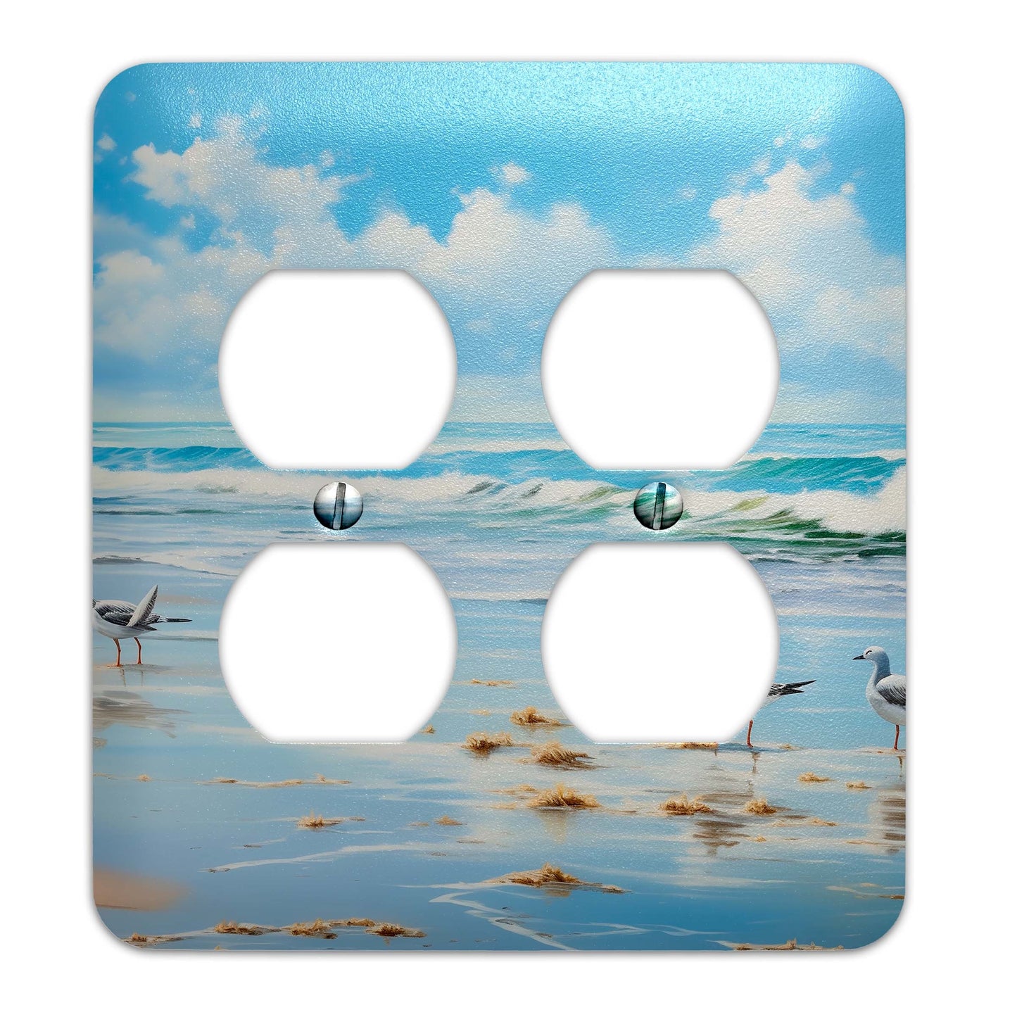 Metal Decorative Light Switch Plate Cover - Sandpipers on the Beach Switch Cover- Other Sizes Available #4795