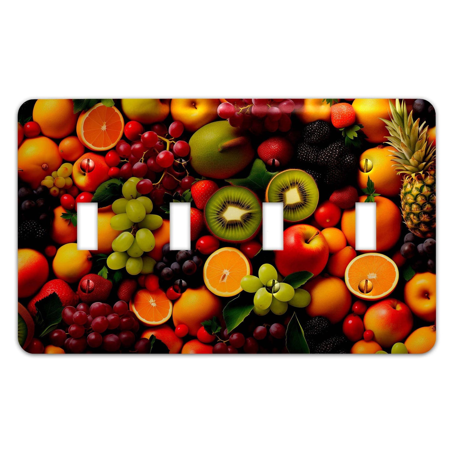 Metal Decorative Light Switch Plate Cover - Lots of Fruit - Other Sizes Available #4774