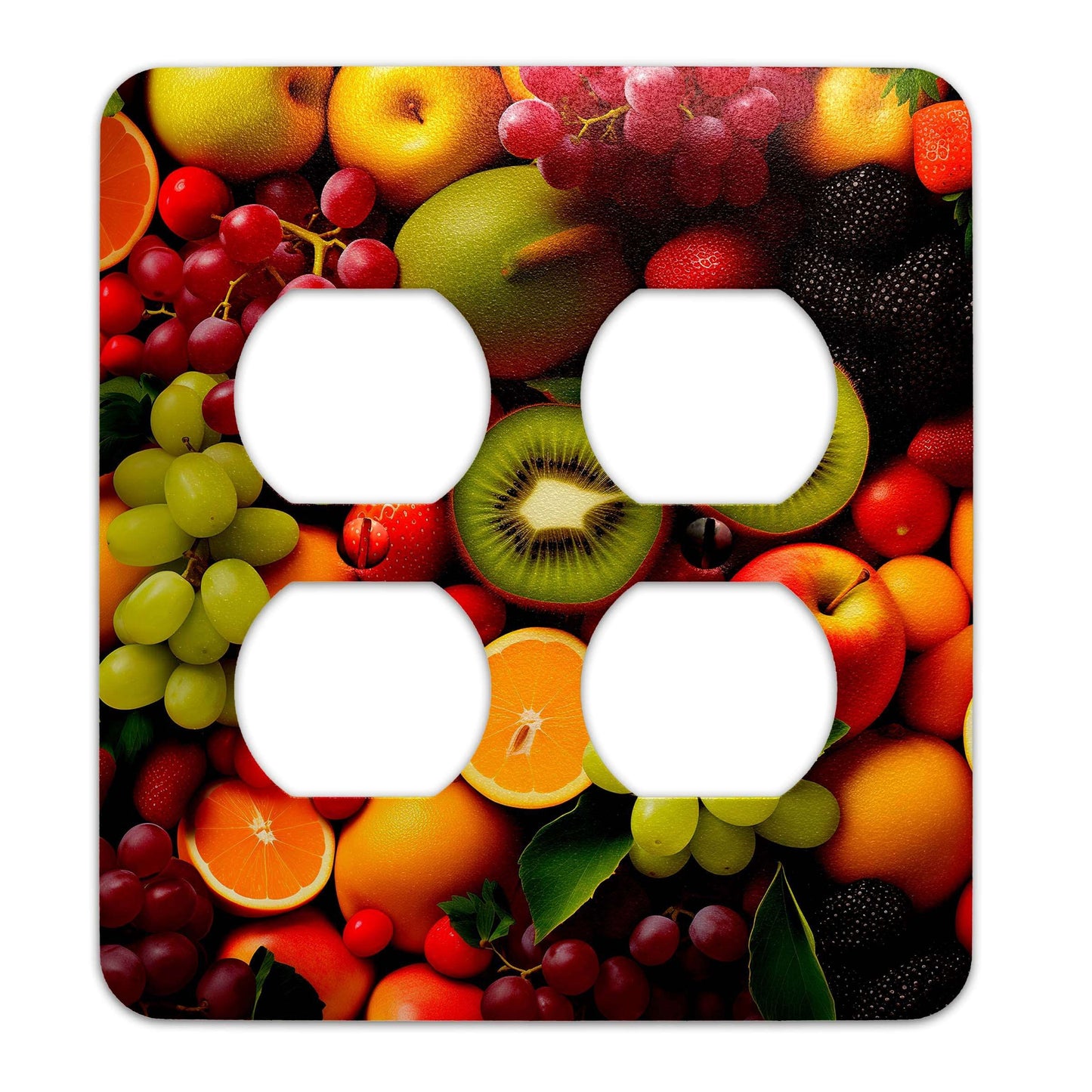 Metal Decorative Light Switch Plate Cover - Lots of Fruit - Other Sizes Available #4774