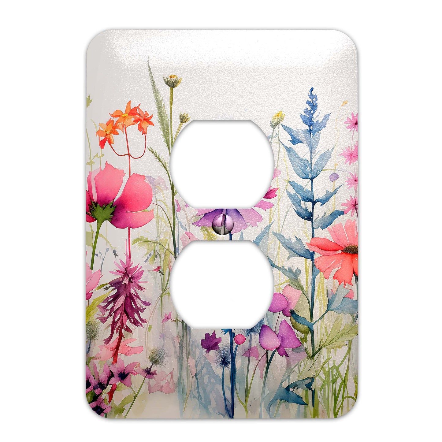 Metal Decorative Light Switch Plate Cover - Wildflowers in Bloom Switch Cover- Other Sizes Available #4785