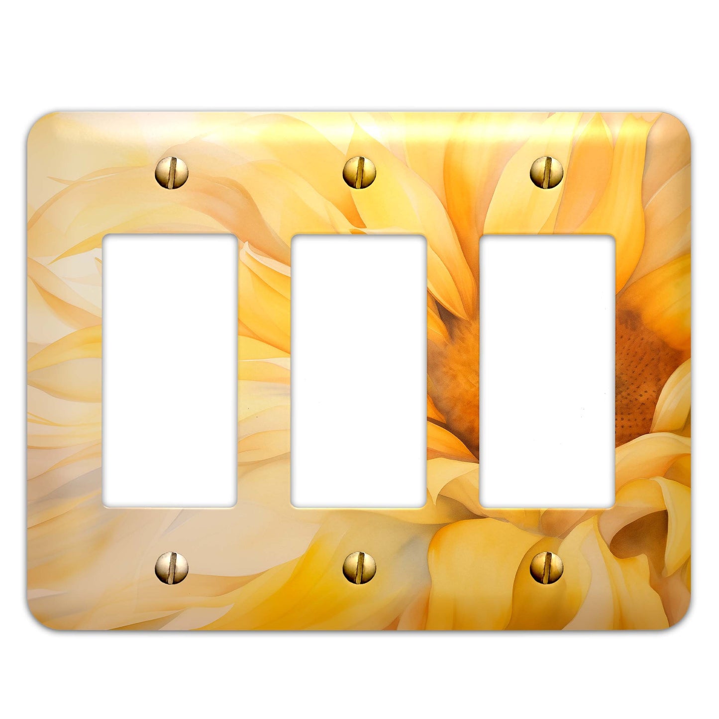 Metal Decorative Light Switch Plate Cover - Watercolor Sunflower Switch Cover- Other Sizes Available #4786