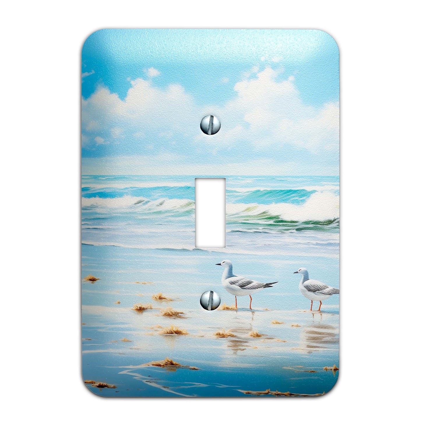 Metal Decorative Light Switch Plate Cover - Sandpipers on the Beach Switch Cover- Other Sizes Available #4795