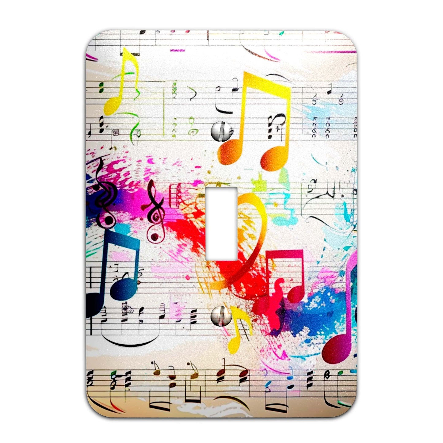 Colorful Music Decorative Light Switchplate Cover, Other Sizes Available, Home Decor, Lighting #4889