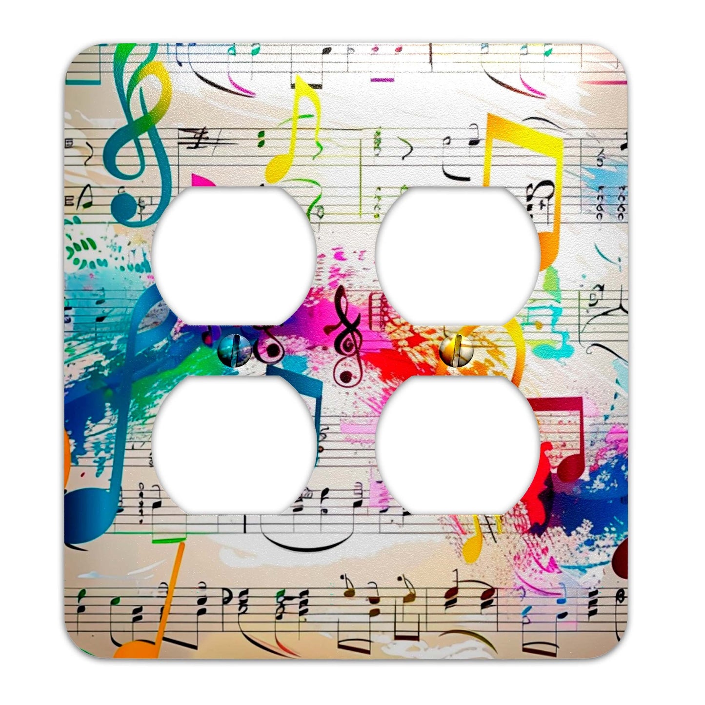 Colorful Music Decorative Light Switchplate Cover, Other Sizes Available, Home Decor, Lighting #4889