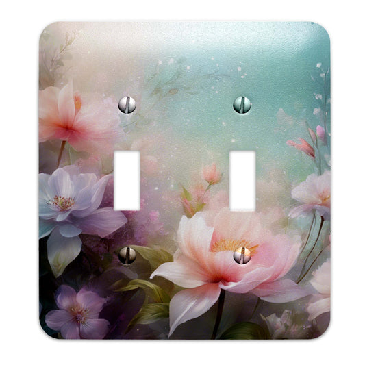 Dreamy Floral Design Decorative Light Switchplate Cover, Other Sizes Available, Home Decor, Lighting #4935