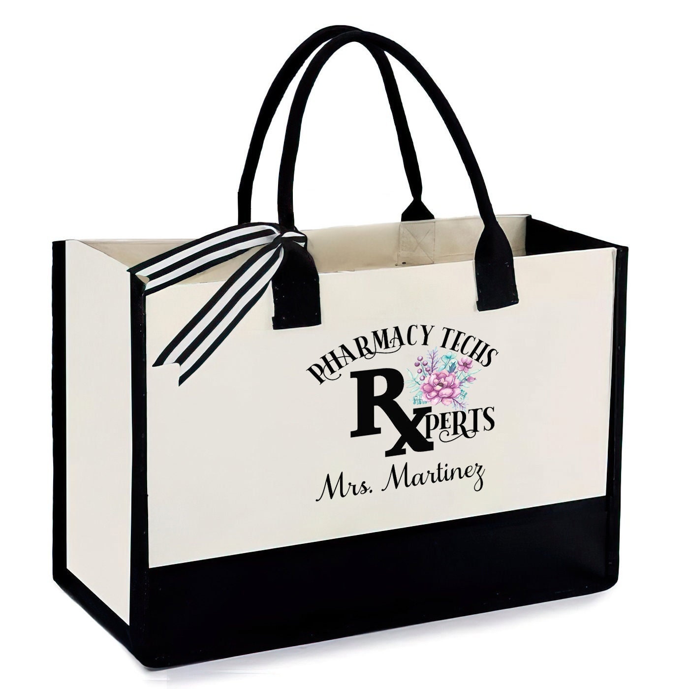 Personalized Pharmacy Techs RXperts Canvas Tote #2834