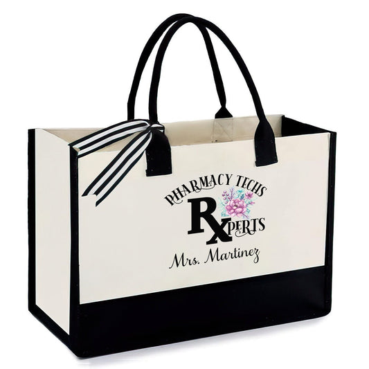Personalized Pharmacy Techs RXperts Canvas Tote #2834