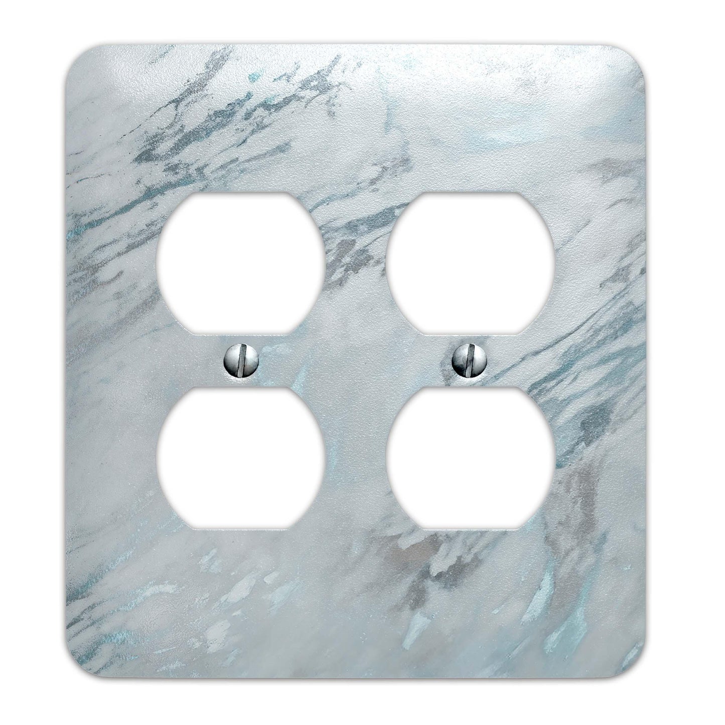 Metal Light Switch Plate Cover Light Blue/Gray Marble #2847 Decorative Light Switchplate Cover, Other Sizes Available, Home Decor, Lighting