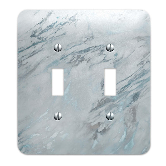 Metal Light Switch Plate Cover Light Blue/Gray Marble #2847 Decorative Light Switchplate Cover, Other Sizes Available, Home Decor, Lighting
