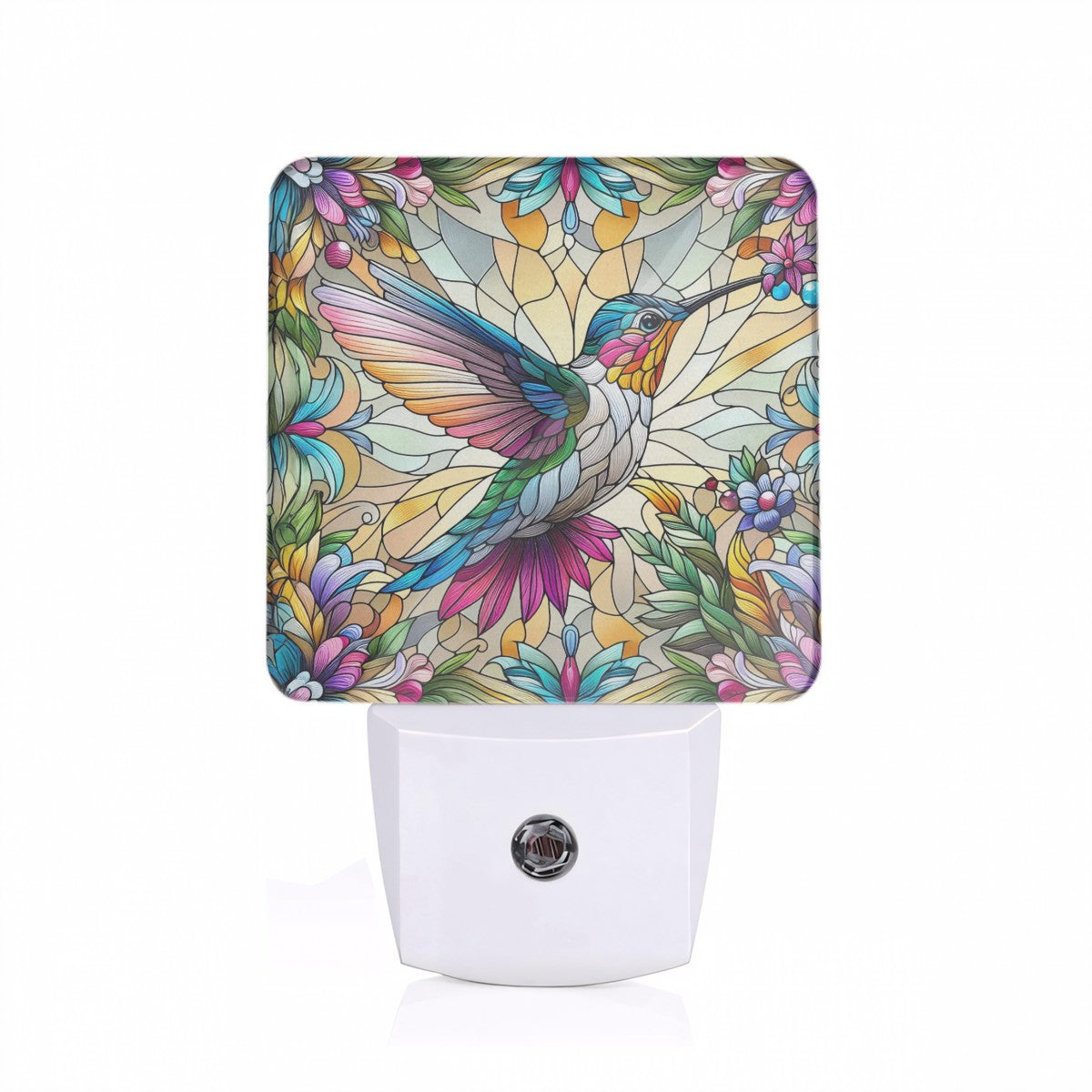 Radiant Hummingbird Design Custom LED Dusk to Dawn Night Light, Home Decor, Wall Art #5368