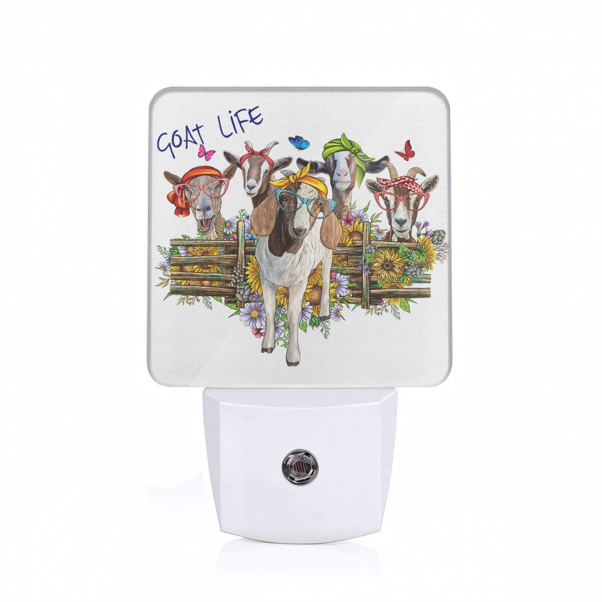 Goat Life Custom LED Dusk to Dawn Night Light, Home Decor, Wall Art #4449